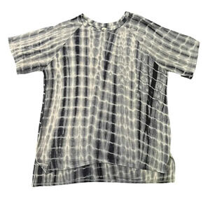 Cover Stitched Short‎ Sleeves Crew Neck Tie-Dye T-Shirt Size Small